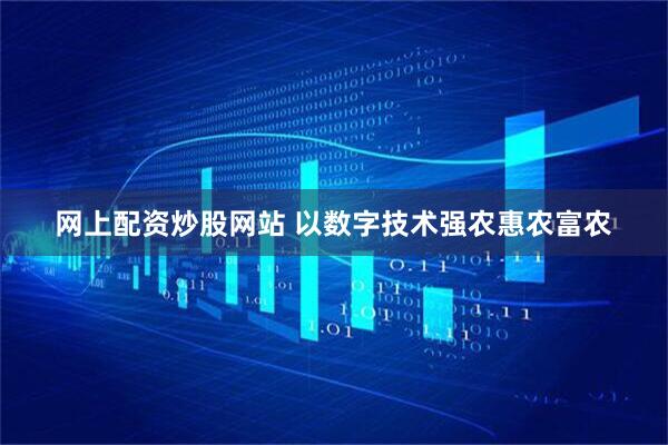 网上配资炒股网站 以数字技术强农惠农富农